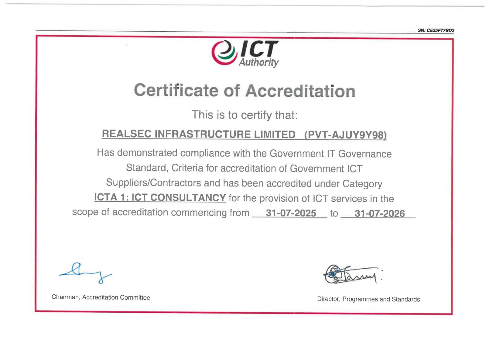 ICT Consultancy Certification